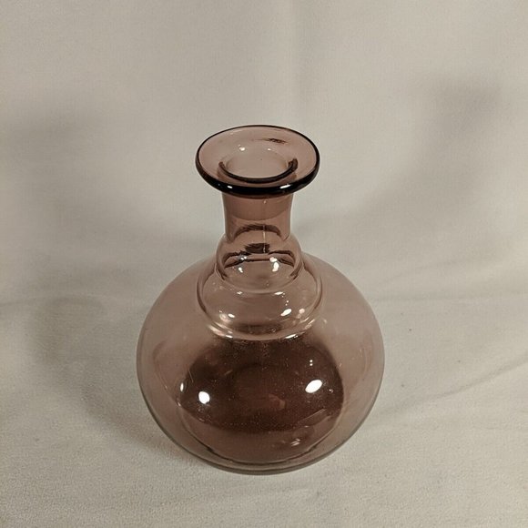 Amethyst Purple Glass Decanter Set of 9 6 Glasses Cups Bowl Rest Stop Topper VTG - Picture 4 of 16